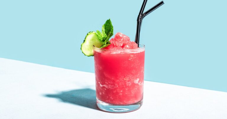 Recette de granité de pastèque et citron vert au Ninja Slushi pour un rafraîchissement estival