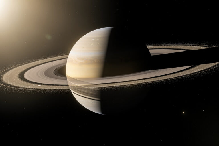 Saturne, planète 95 fois plus lourde que la Terre, pourrait flotter sur l’eau.