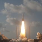 Ariane 6 lance un satellite météorologique européen en orbite.