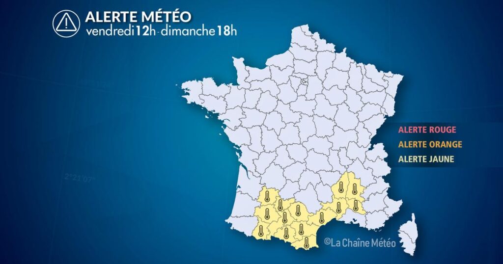 Alerte Météo : Canicule et fortes chaleurs prévues dans le sud du pays.