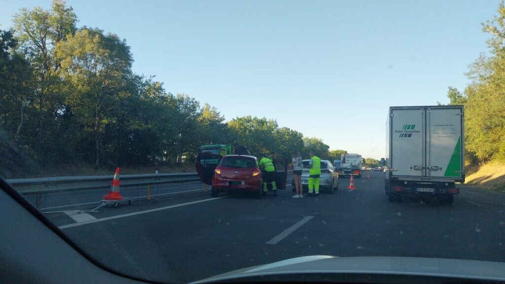 Bouchon de 30 minutes près de Toulouse en raison de deux accidents sur l’A68 et l’A64.