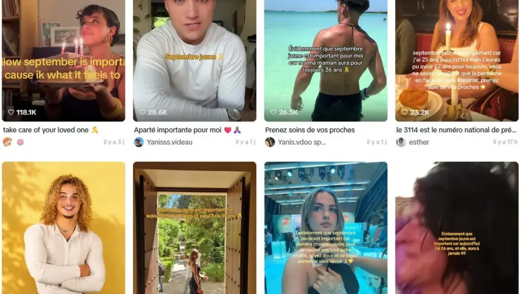 Septembre jaune : des internautes sensibilisent au suicide sur les réseaux sociaux.