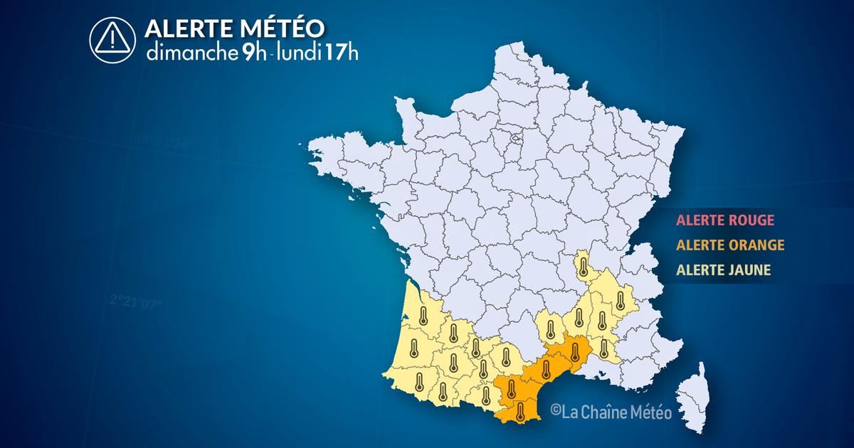 Alerte météo : canicule au sud avec des températures atteignant 40°C.