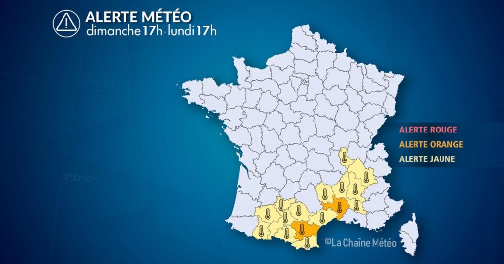 Alerte Météo : fortes chaleurs signalées dans le sud de la France, vigilance recommandée.