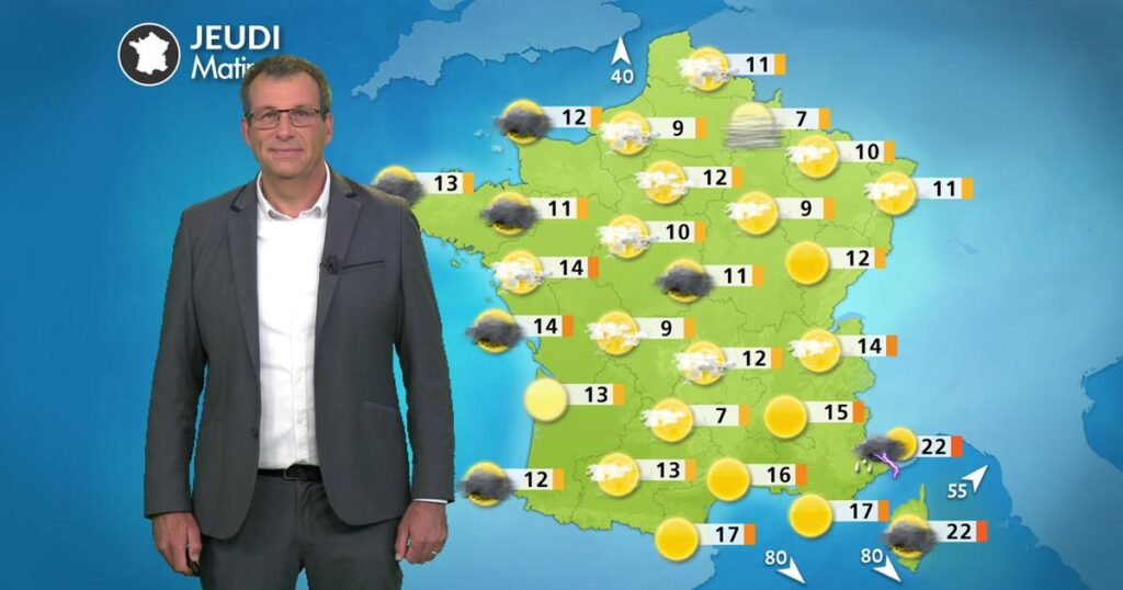 Météo : soleil et fraîcheur matinale, orages attendus dans le sud-est de la France