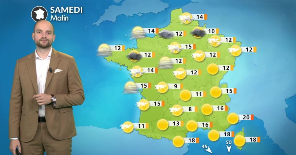 Météo : températures atteignant 30°C dans le sud, retour marqué de l’été.