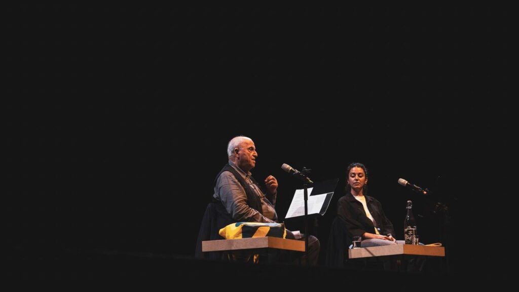 Elias et Mayya Sanbar rendent hommage à la résistance du poète Mahmoud Darwich à Lausanne.