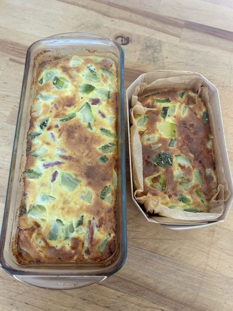 Recette de flan de courgettes au bacon et au chèvre sur Tous à vos cocottes