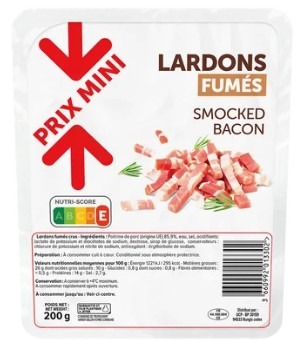 Rappel Consommateur – Détail Lardons fumés PXM 200g Prix Mini