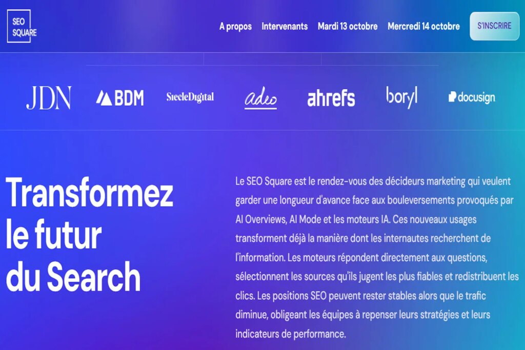 SEO Square 2026 : La 11e édition rassemblera des experts du secteur les 13 et 14 octobre.