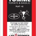 Rappel Consommateur – Détail TOMME TOMATE&BASILIC FROMAGERIE LES 4 FERMES