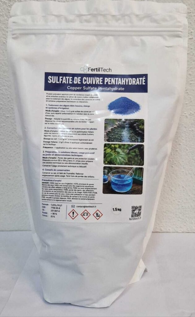 Rappel Consommateur – Détail Sulfate de cuivre pentahydraté FertilTech : tous conditionnements concernés FertilTech