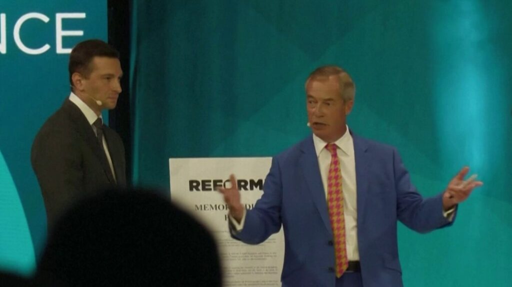 Jordan Bardella rencontre Nigel Farage pour discuter des valeurs communes au sein de l’UE.