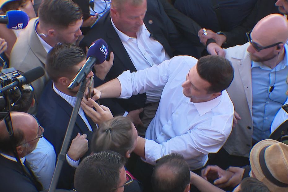 Bain de foule pour Jordan Bardella, lancement de campagne du PCF à la foire agricole de Beaucroissant
