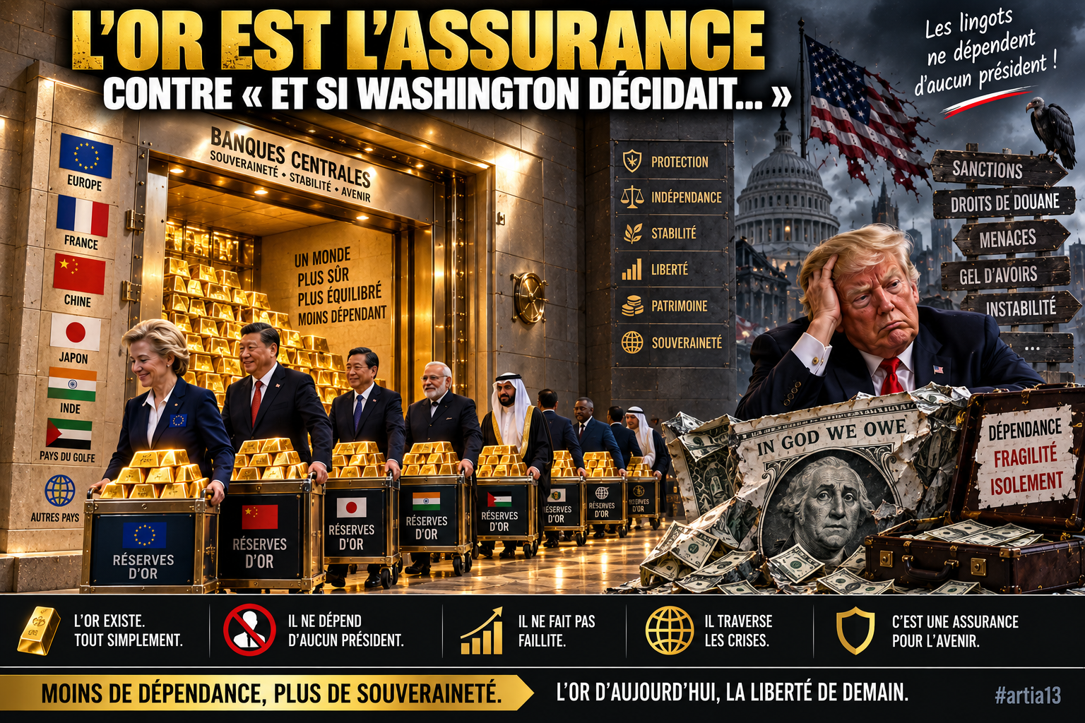 L'OR EST L'ASSURANCE CONTRE « ET SI WASHINGTON DÉCIDait. »