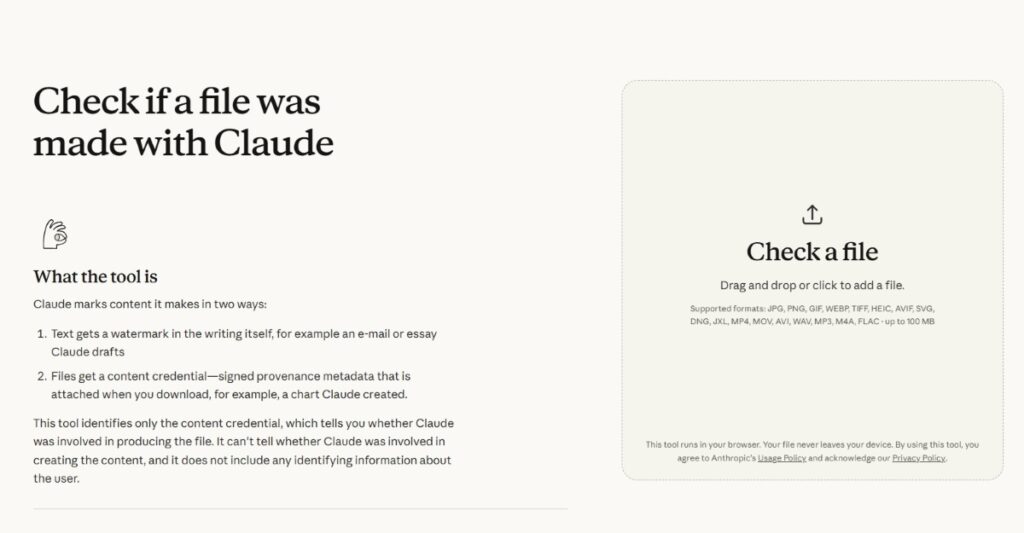 Anthropic introduit un outil pour détecter les fichiers générés par son IA Claude.
