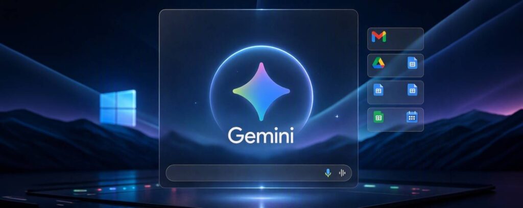 Google lance Gemini sur Windows, rivalisant avec Copilot dans le secteur de l’IA.