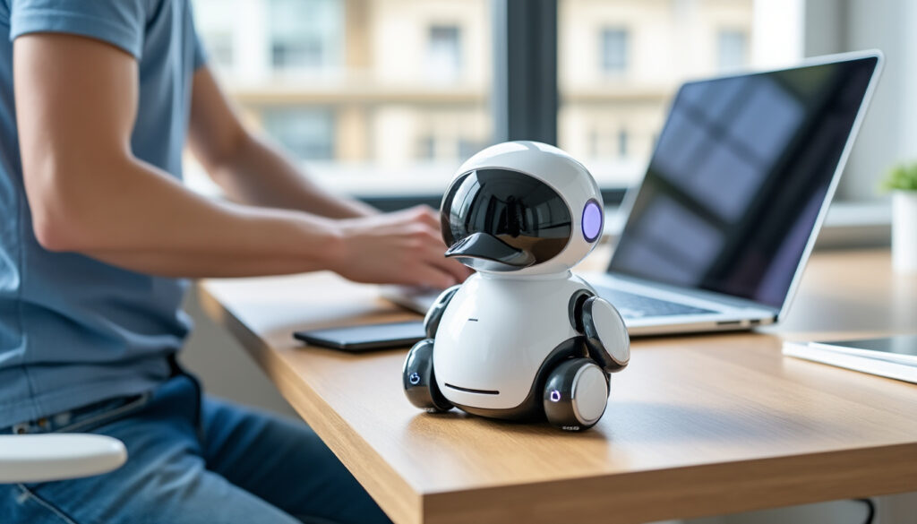 Hugging Face présente un robot-canard programmable pour l’apprentissage en IA.