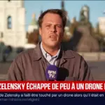 L&rsquo;avion de Zelensky évite un drone en route vers la Norvège, incident préoccupant.
