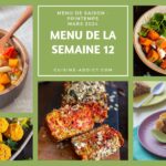 Menu de planification des repas quotidiens pour la semaine du 18 au 24 mars 2024.