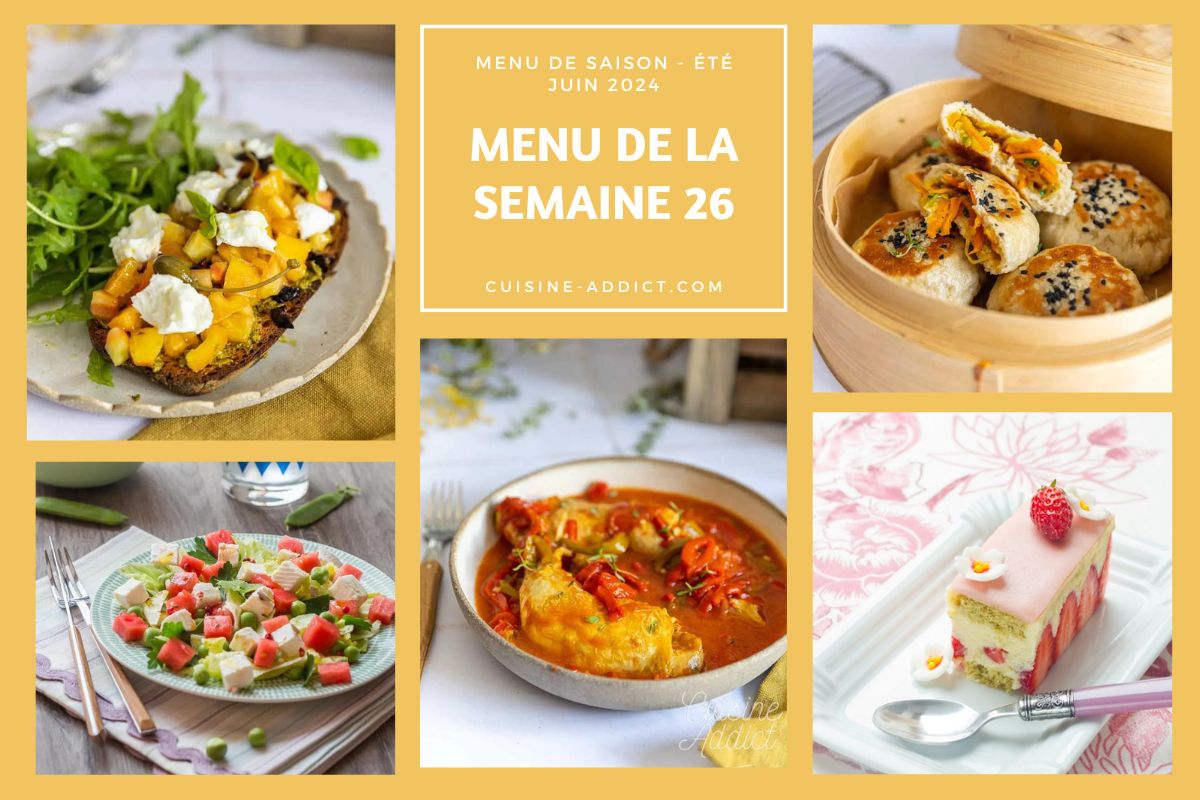 Menus équilibrés pour la semaine : propositions de repas variés pour chaque jour.