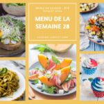 Menu hebdomadaire de plats complets et équilibrés proposé par les cantines scolaires françaises.