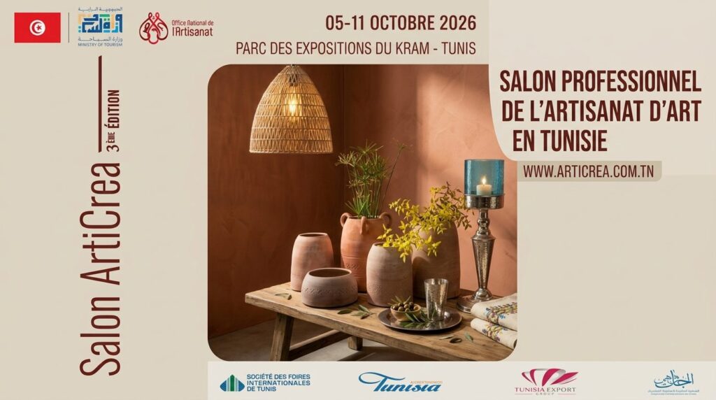 Salon ARTICREA à Tunis : la troisième édition de l’artisanat tunisien se prépare.