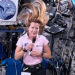 Sophie Adenot adresse un message d’encouragement aux élèves depuis l’espace.