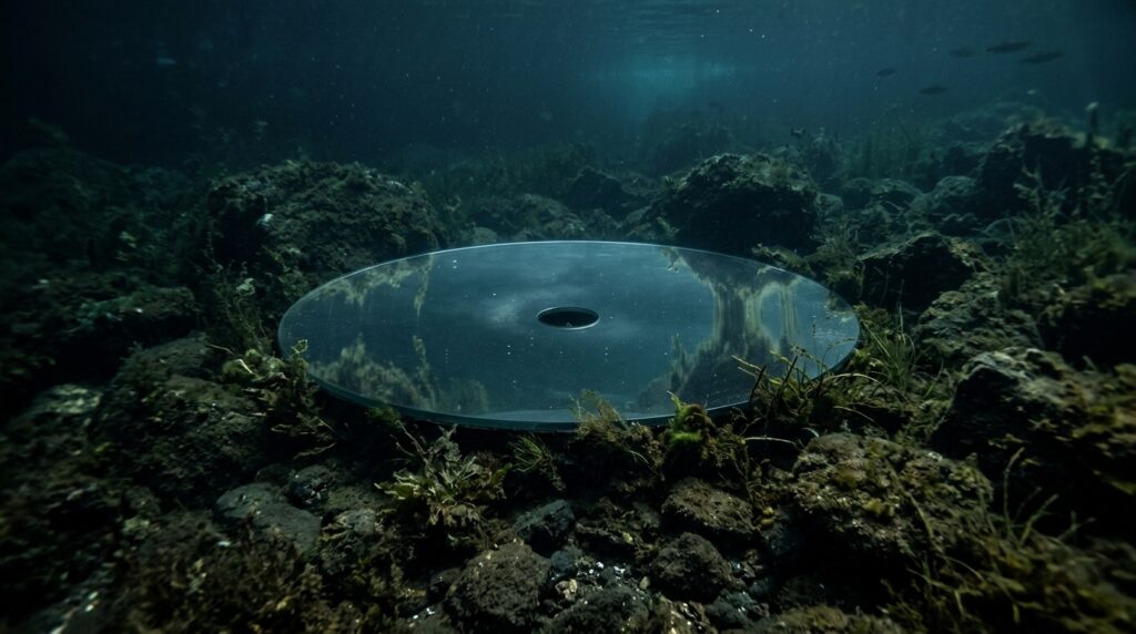 Un miroir de 6 mètres découvert au fond d’un lac du Caucase depuis les années 1970.