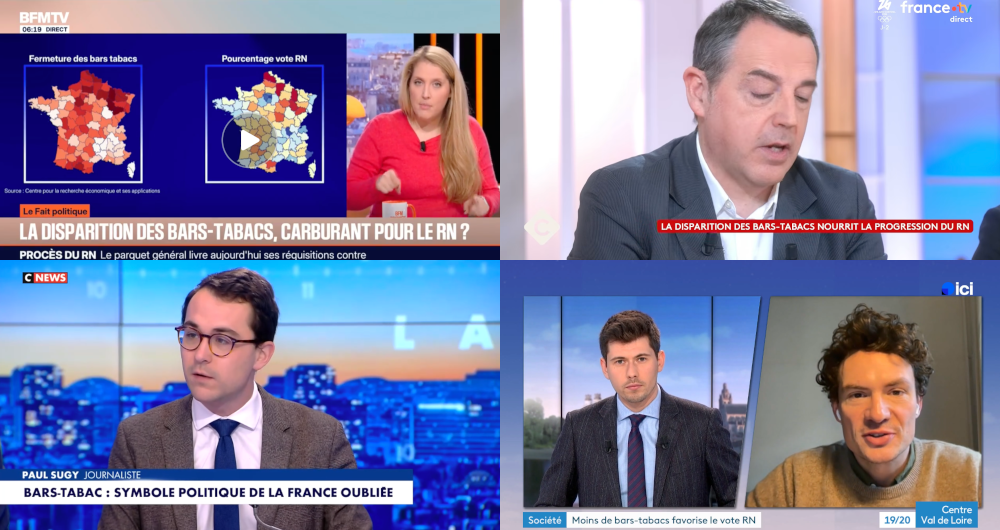 Bars-tabacs et vote RN : une étude révèle des tendances électorales en France.