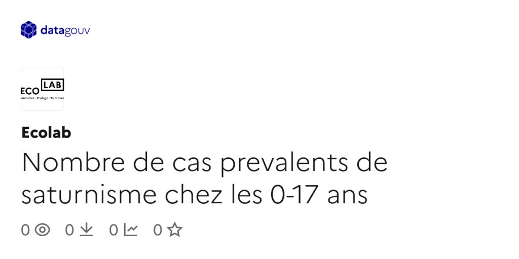Nombre de cas de saturnisme chez les 0-17 ans en France : une prévalence alarmante observée.