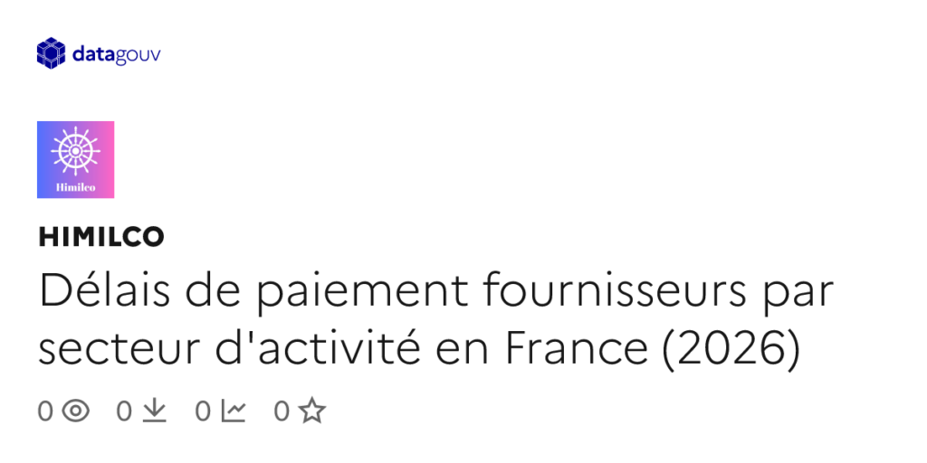 Délais de paiement des fournisseurs par secteur d’activité en France en 2026.