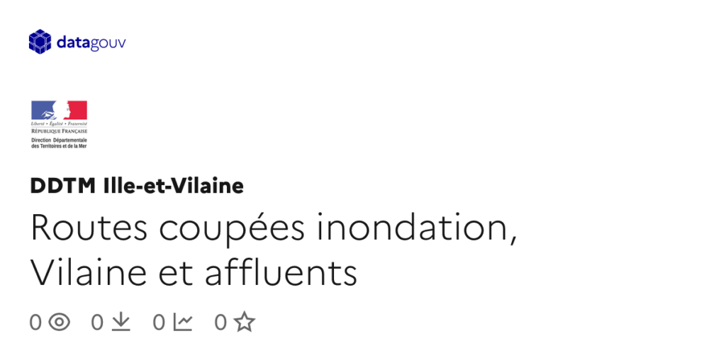 Routes coupées en raison des inondations de la Vilaine et de ses affluents.