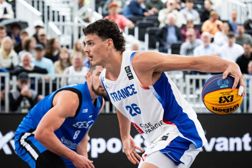 L’Allemagne bat les Bleus lors de leur deuxième match de poules à la Coupe d’Europe de basket 3×3.