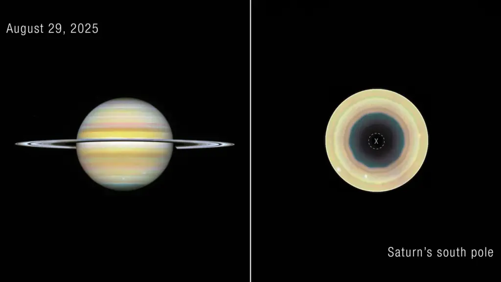 Des scientifiques de la NASA découvrent un motif géant à dix côtés sur Saturne.