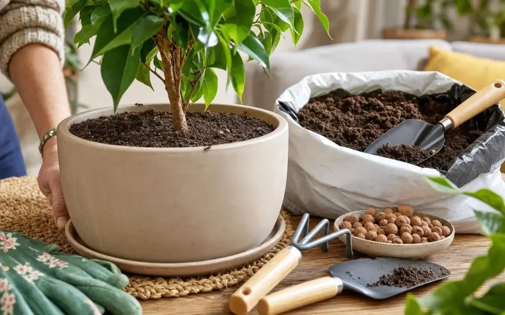 Changement de terreau : une méthode efficace pour éliminer les fourmis des plantes.