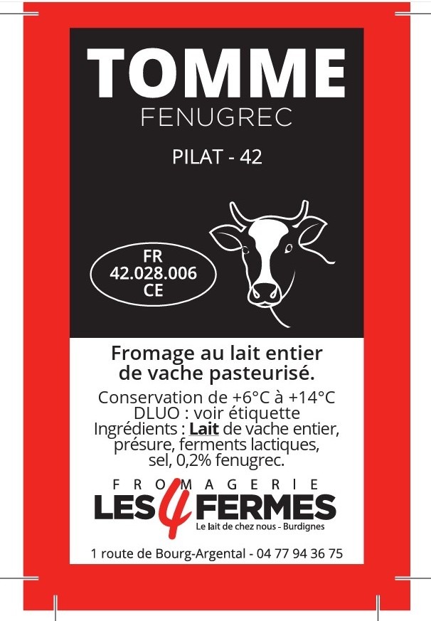 Rappel Consommateur – Détail TOMME FENUGREC FROMAGERIE LES 4 FERMES