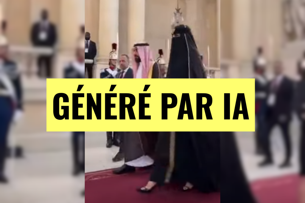 MBS dément une vidéo fausse de femme en voile intégral à l’Élysée.