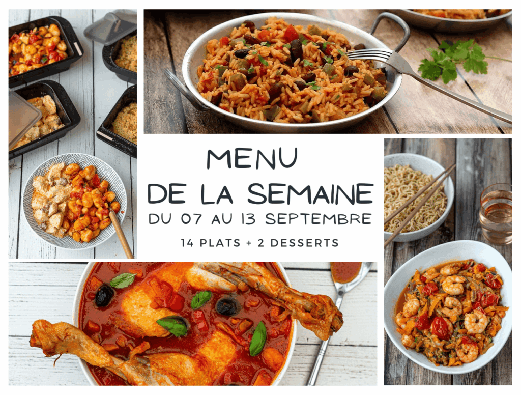 Menu de la semaine : Plats variés pour la restauration collective du 07 au 13 septembre