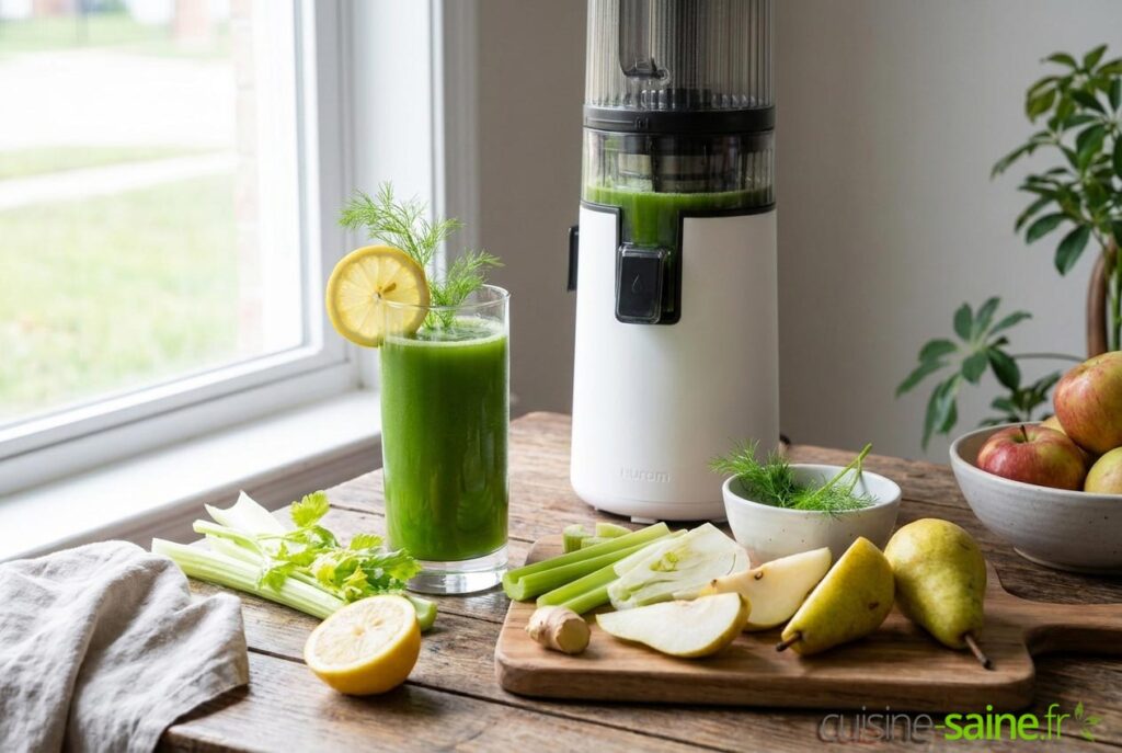 Quatre recettes de jus verts anti-inflammatoires à l’extracteur pour une santé améliorée