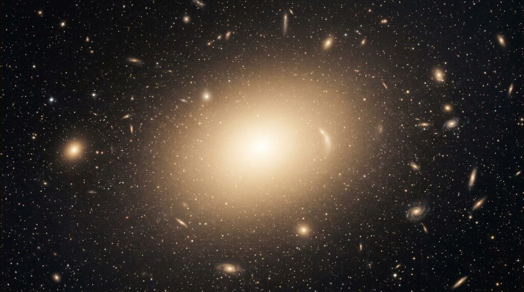 Une galaxie atteint soixante fois la taille de la Voie lactée en absorbant des voisines.