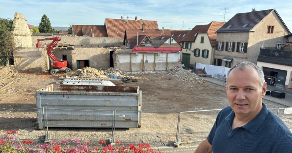 Travaux de réhabilitation de la friche à Bischoffsheim : passage à la seconde étape.