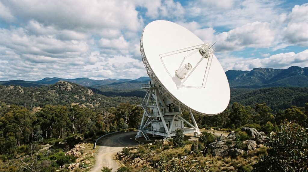 Antenne de 4 000 tonnes près de Canberra : l’arrêt de onze mois expliqué par des travaux.