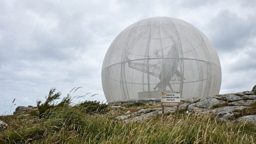 Une antenne de 340 tonnes sous un ballon de toile en Bretagne ne fonctionne plus depuis des décennies.