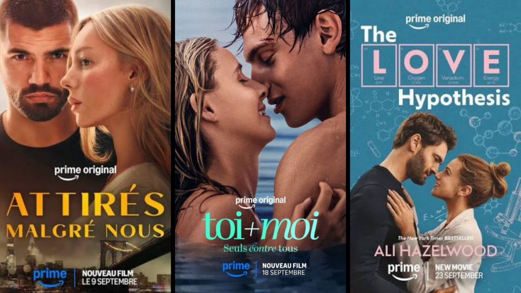 Prime Video présente trois nouvelles romances pour enrichir son catalogue de septembre.